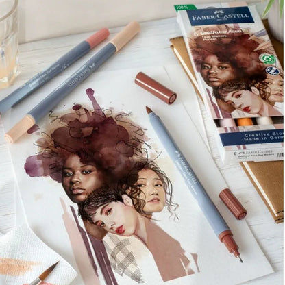 Faber Castell  Goldfaber Aqua Dual Marker - Portrait 6pk