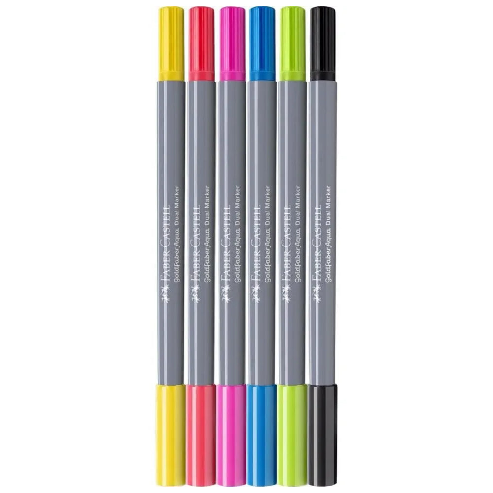 Faber Castell  Goldfaber Aqua Dual Marker - Assorted 6pk