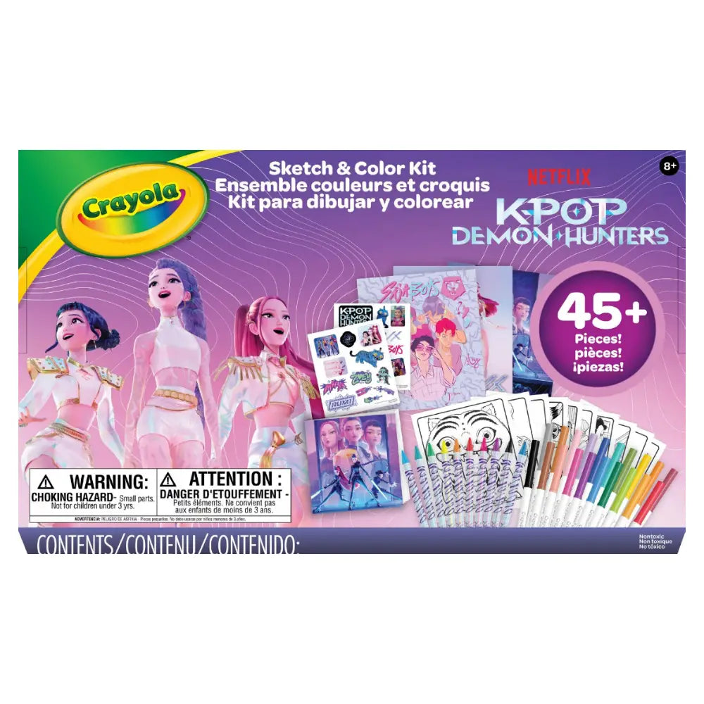 Crayola Sketch & Colour Kit - KPOP Demon Hunters