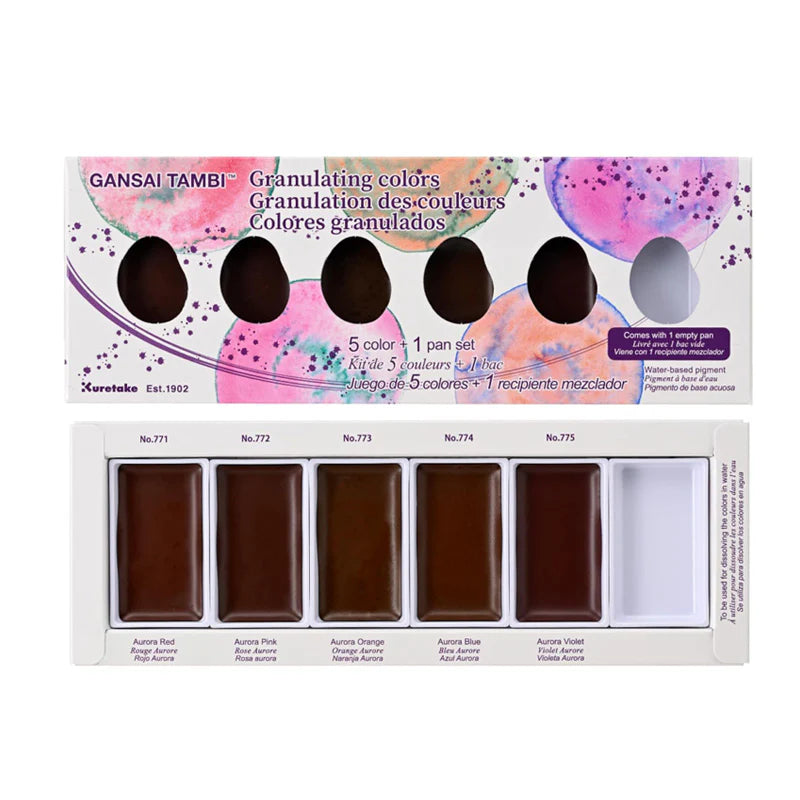 Kuretake Gansai Tambi Watercolour Palette - Granulating