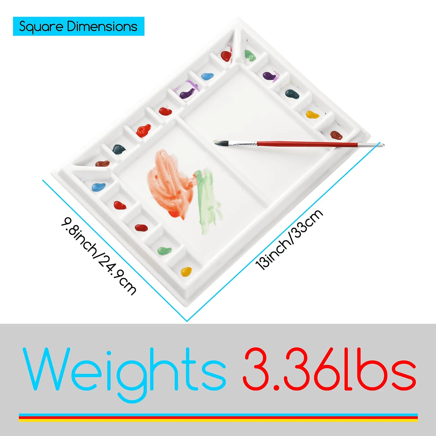 MEEDEN Studio Porcelain Watercolour Paint Palette