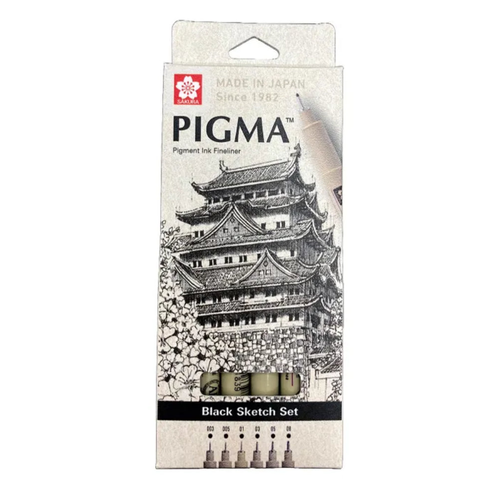 Sakura Pigma Micron Black Set A 6pk