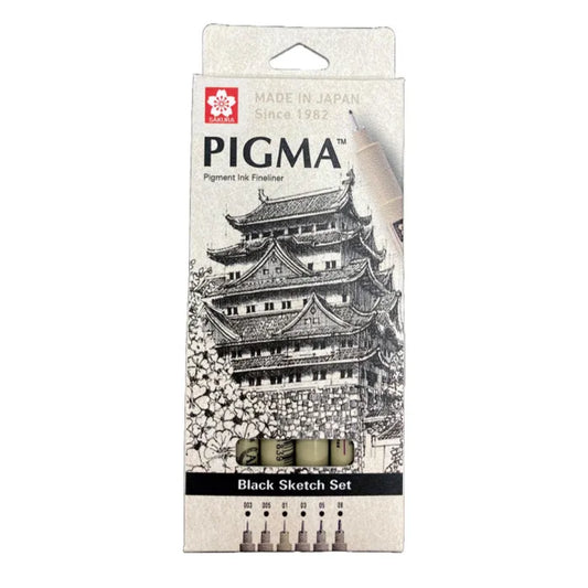 Sakura Pigma Micron Black Set A 6pk
