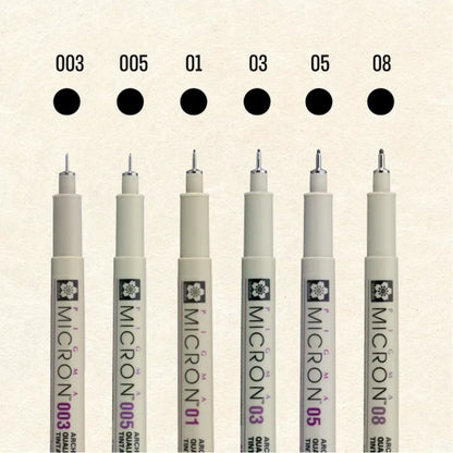 Sakura Pigma Micron Black Set A 6pk