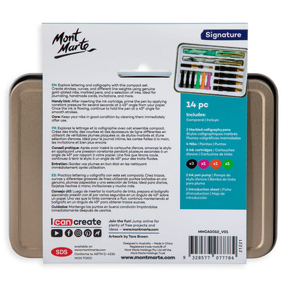 Mont Marte Calligraphy Pen Set 14pc