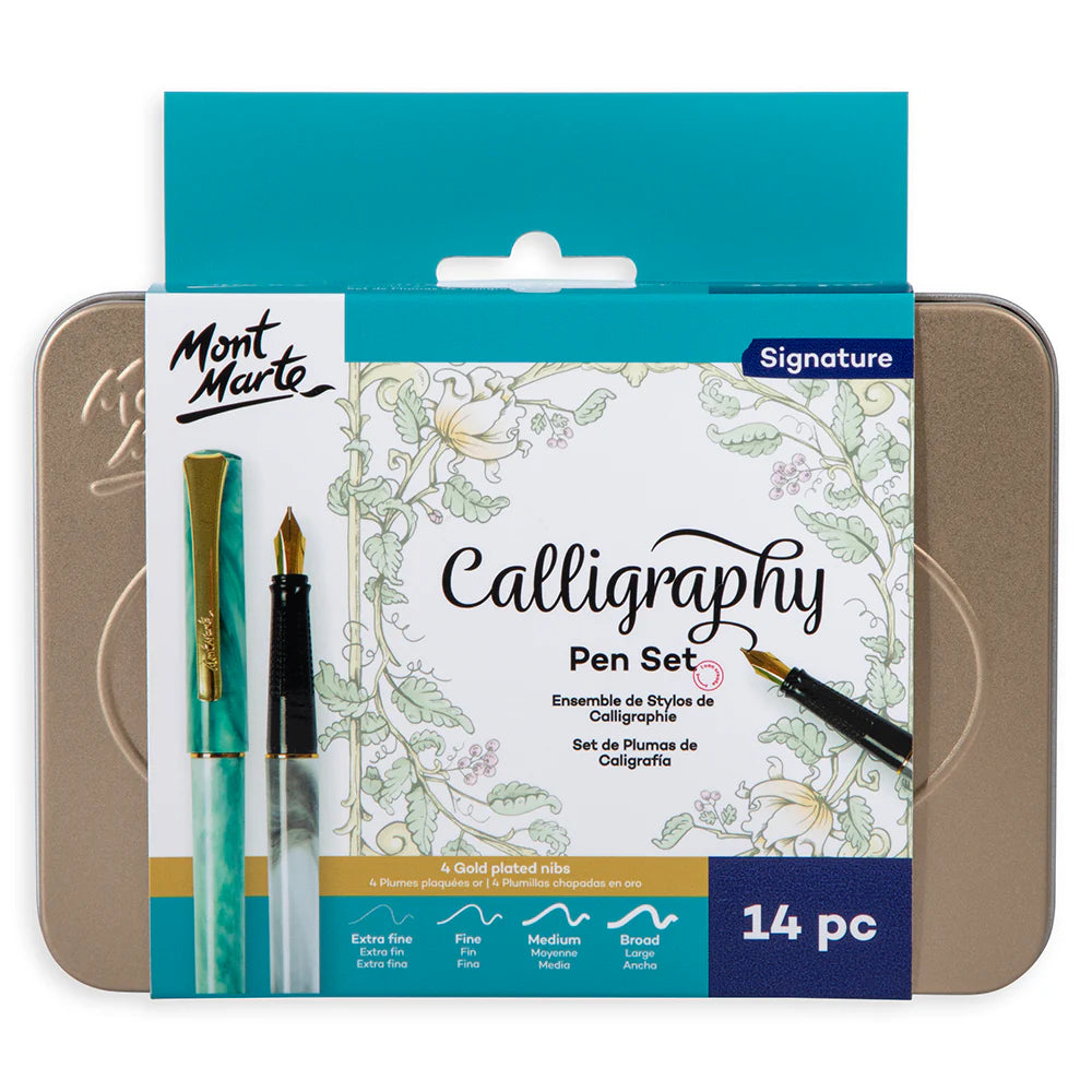 Mont Marte Calligraphy Pen Set 14pc