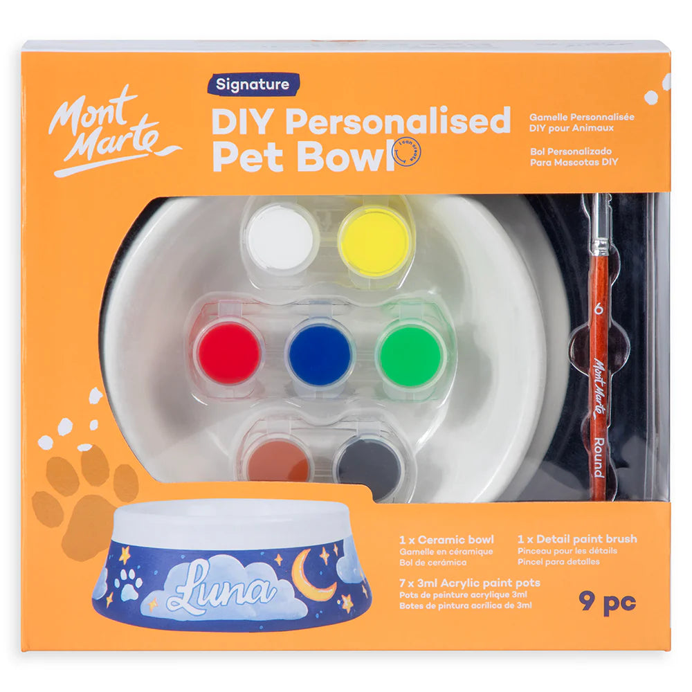 Mont Marte DIY Personalised Pet Bowl Signature 9pc