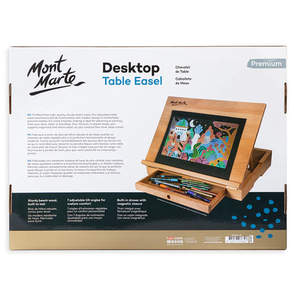 Mont Marte Desktop Table Easel Beech Wood