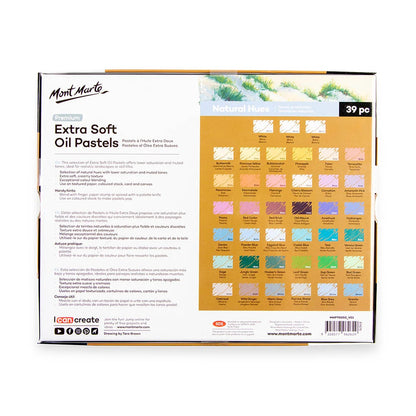 Mont Marte Extra Soft Oil Pastels Natural Hues 39pk