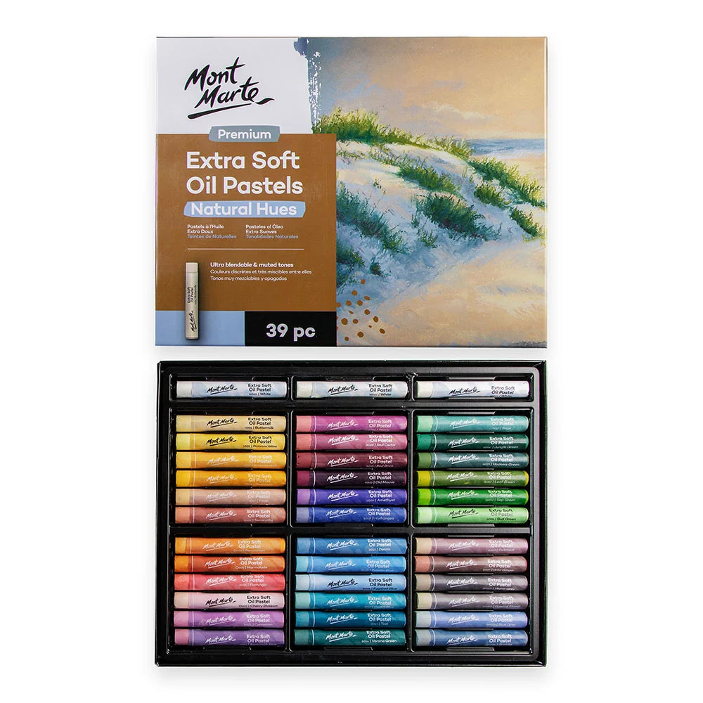 Mont Marte Extra Soft Oil Pastels Natural Hues 39pk