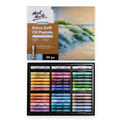 Mont Marte Extra Soft Oil Pastels Natural Hues 39pk