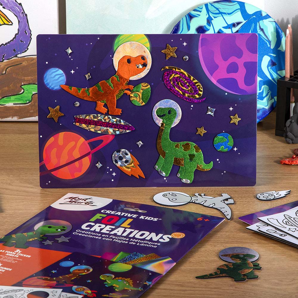 Mont Marte Foil Creations 36pc – Dinos in Space