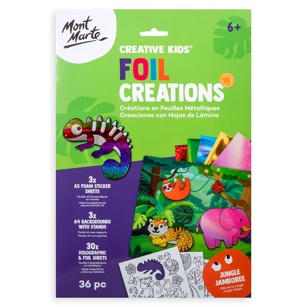 Mont Marte Foil Creations 36pc – Jungle Jamboree
