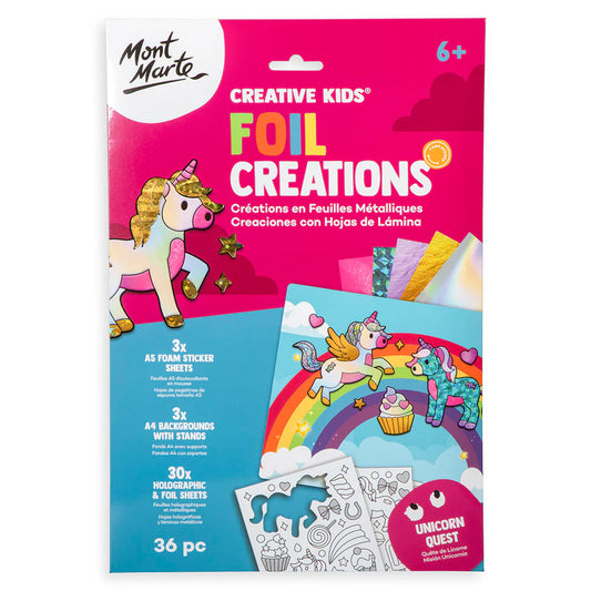 Mont Marte Foil Creations 36pc – Unicorn Quest