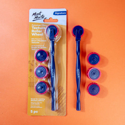Mont Marte Polymer Clay Textured Roller Wheel