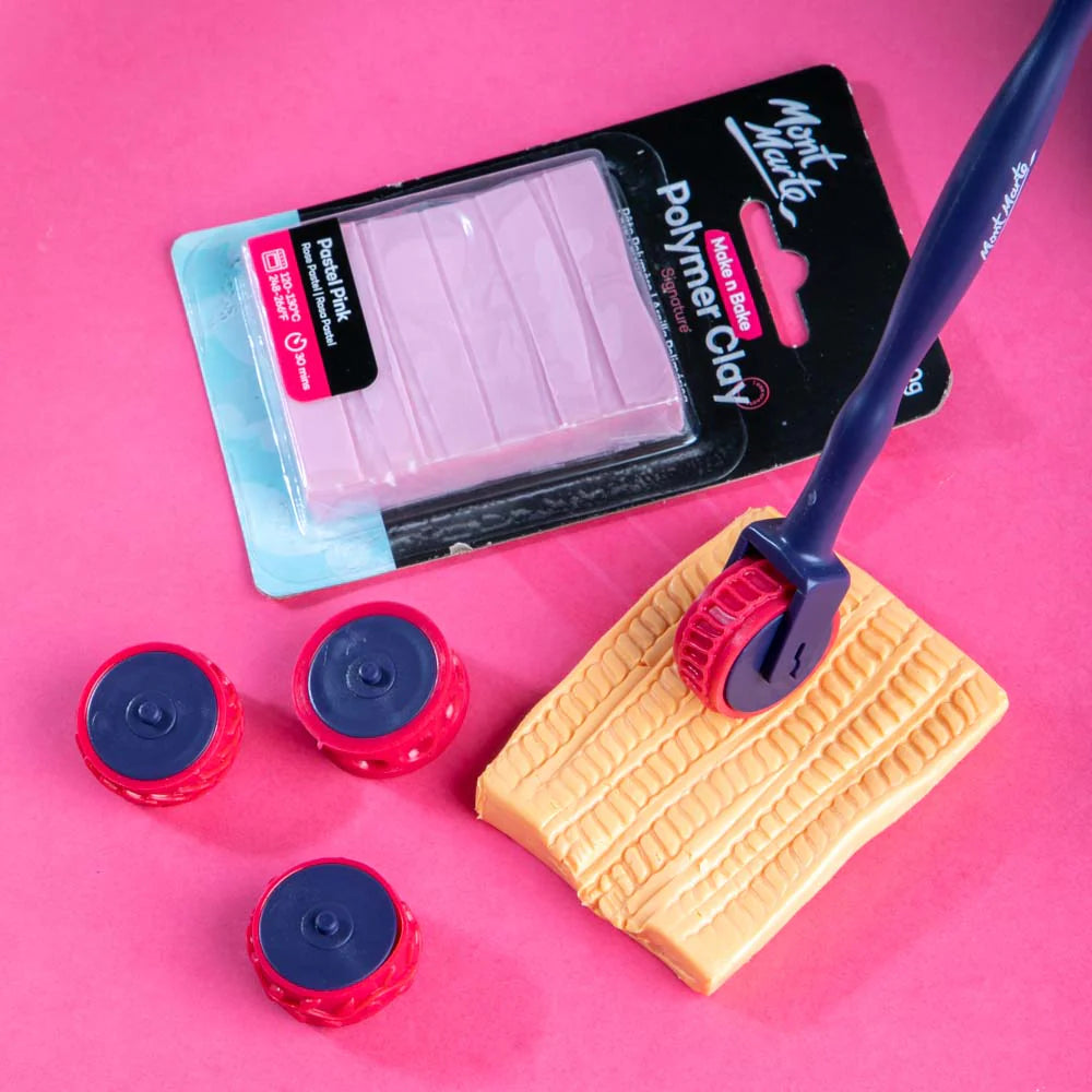 Mont Marte Polymer Clay Textured Roller Wheel