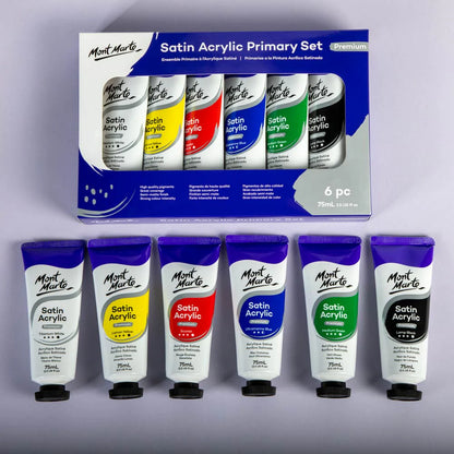Mont Marte Satin Acrylic Primary Set