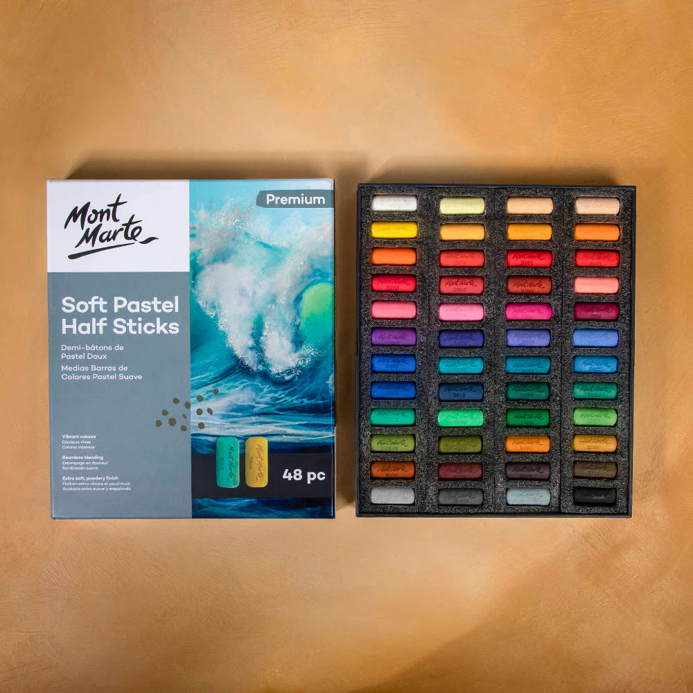 Mont Marte Soft Pastel Half Sticks 48pk