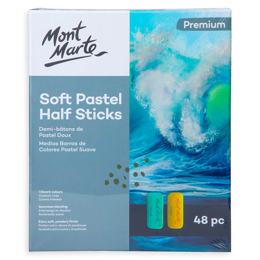 Mont Marte Soft Pastel Half Sticks 48pk