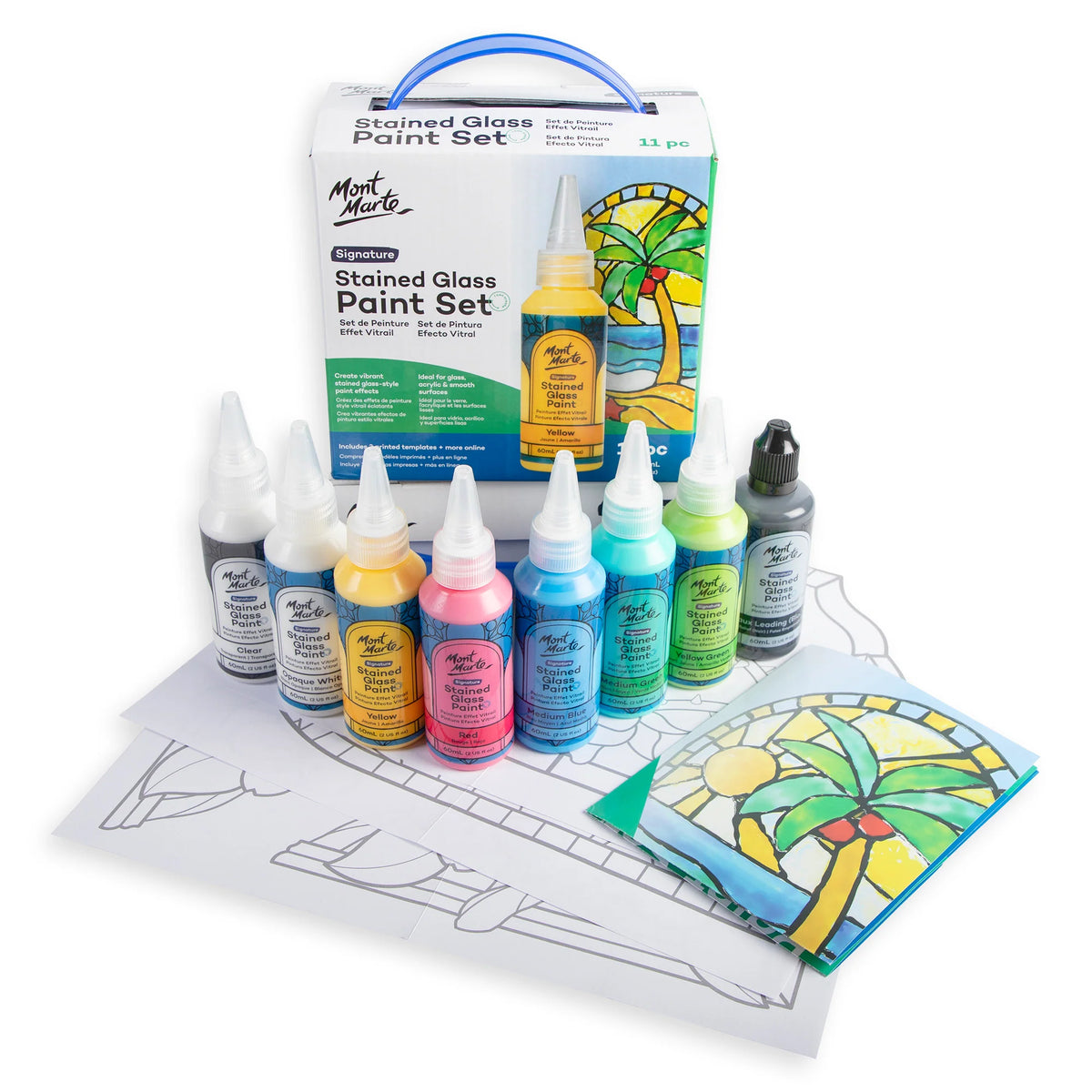 Mont Marte Stained Glass Paint Set 11pk