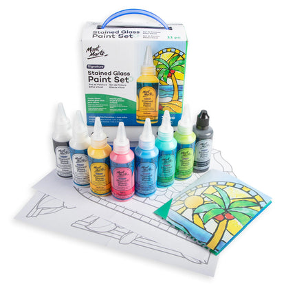 Mont Marte Stained Glass Paint Set 11pk