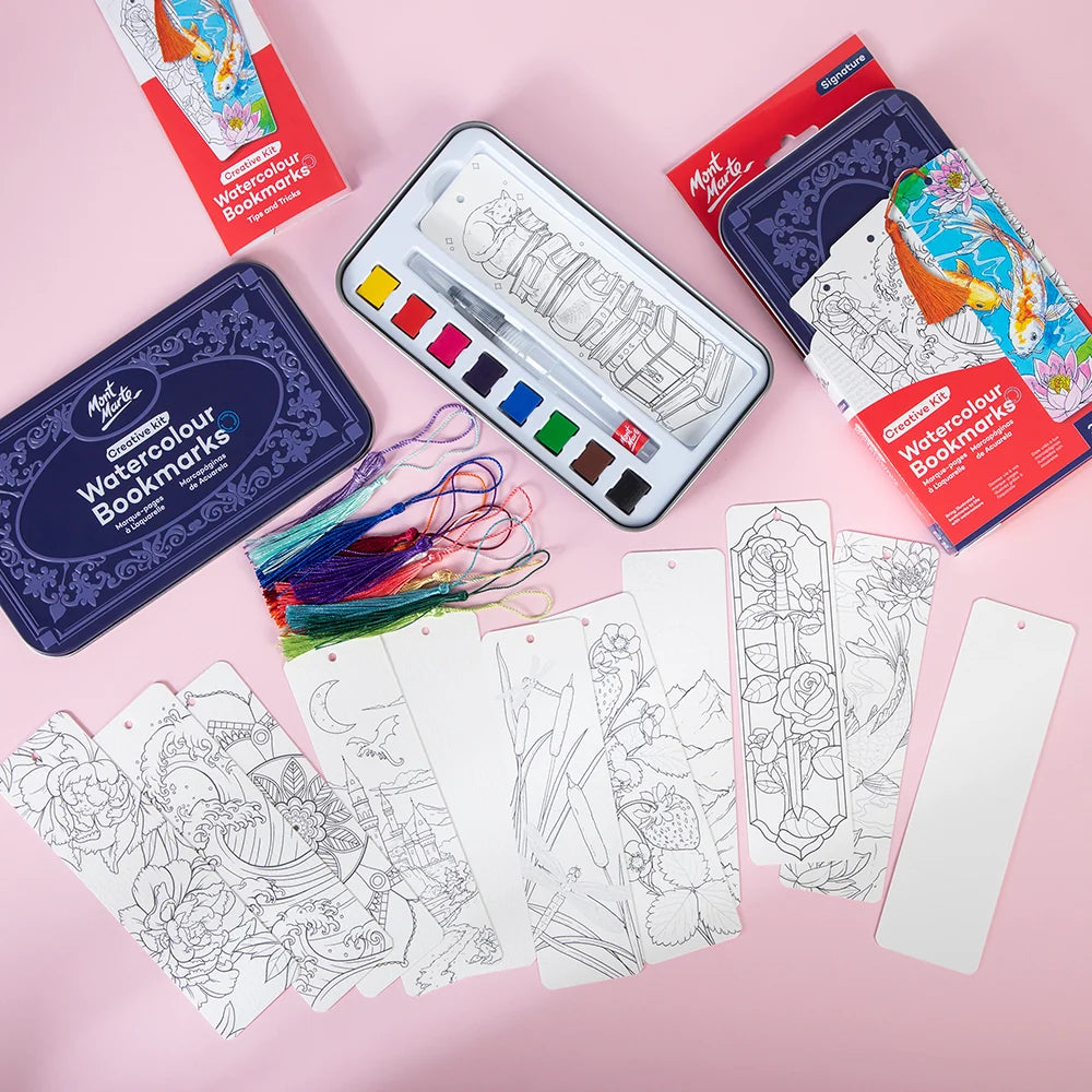 Mont Marte Watercolour Bookmark Set 33pc