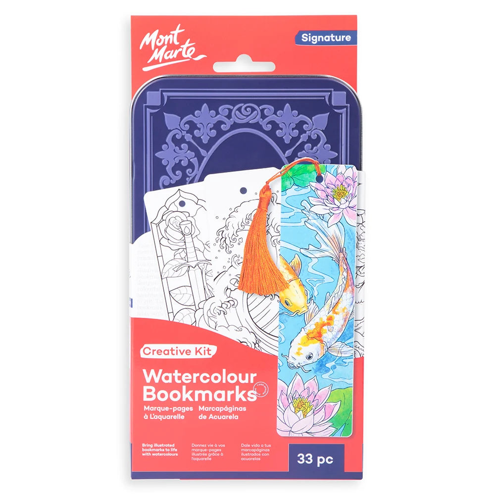 Mont Marte Watercolour Bookmark Set 33pc