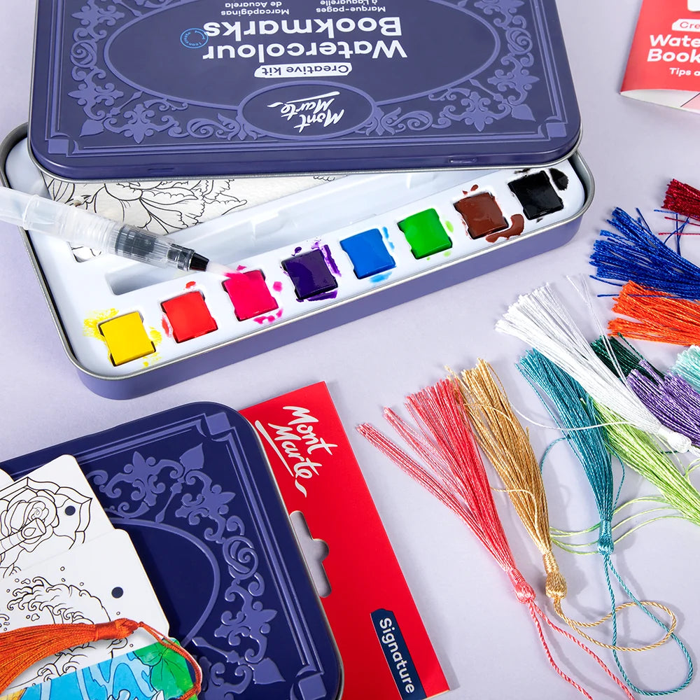 Mont Marte Watercolour Bookmark Set 33pc