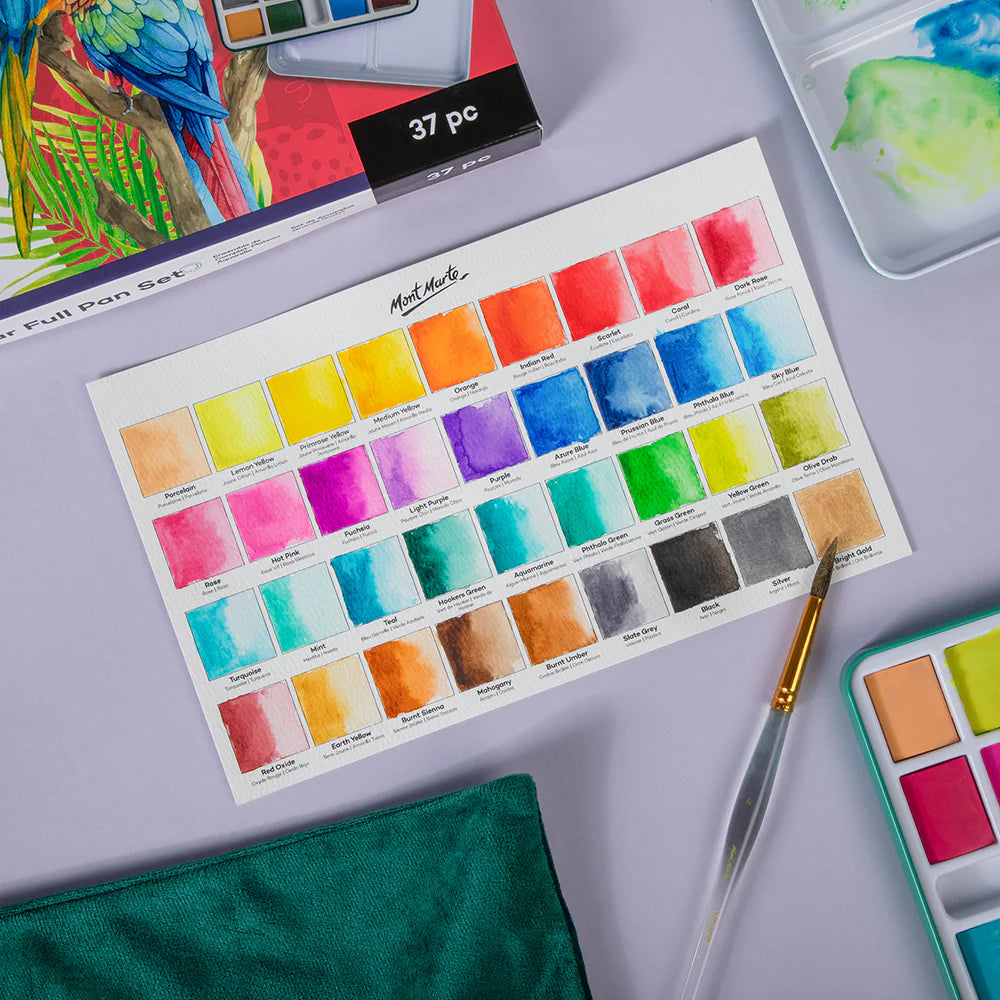 Mont Marte Watercolour Full Pan Set  37pc