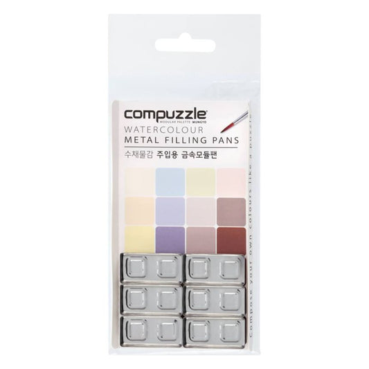 Mungyo Compuzzle Metal Pans - Medium 6pk