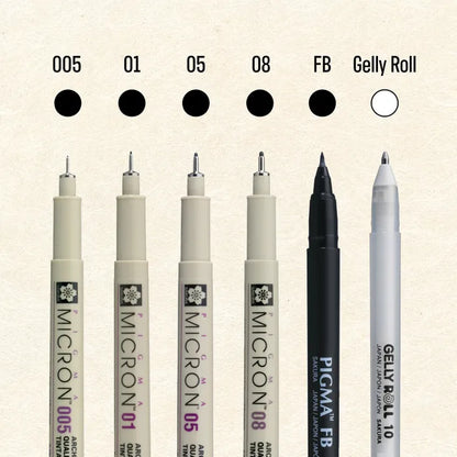 Sakura Pigma Micron Manga Set 6pk