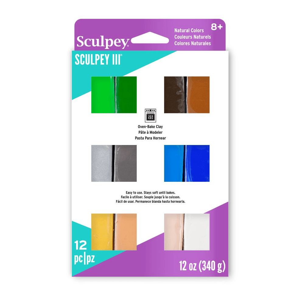 Sculpey III Natural Colours Multi-pack 12pk