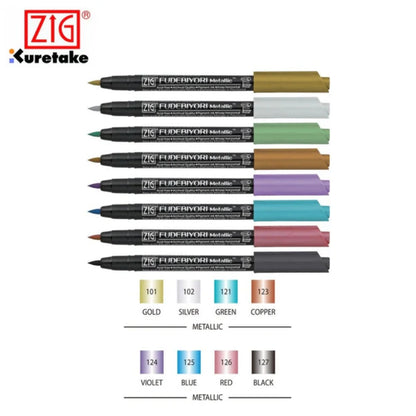 ZIG Fudebiyori Metallic pens