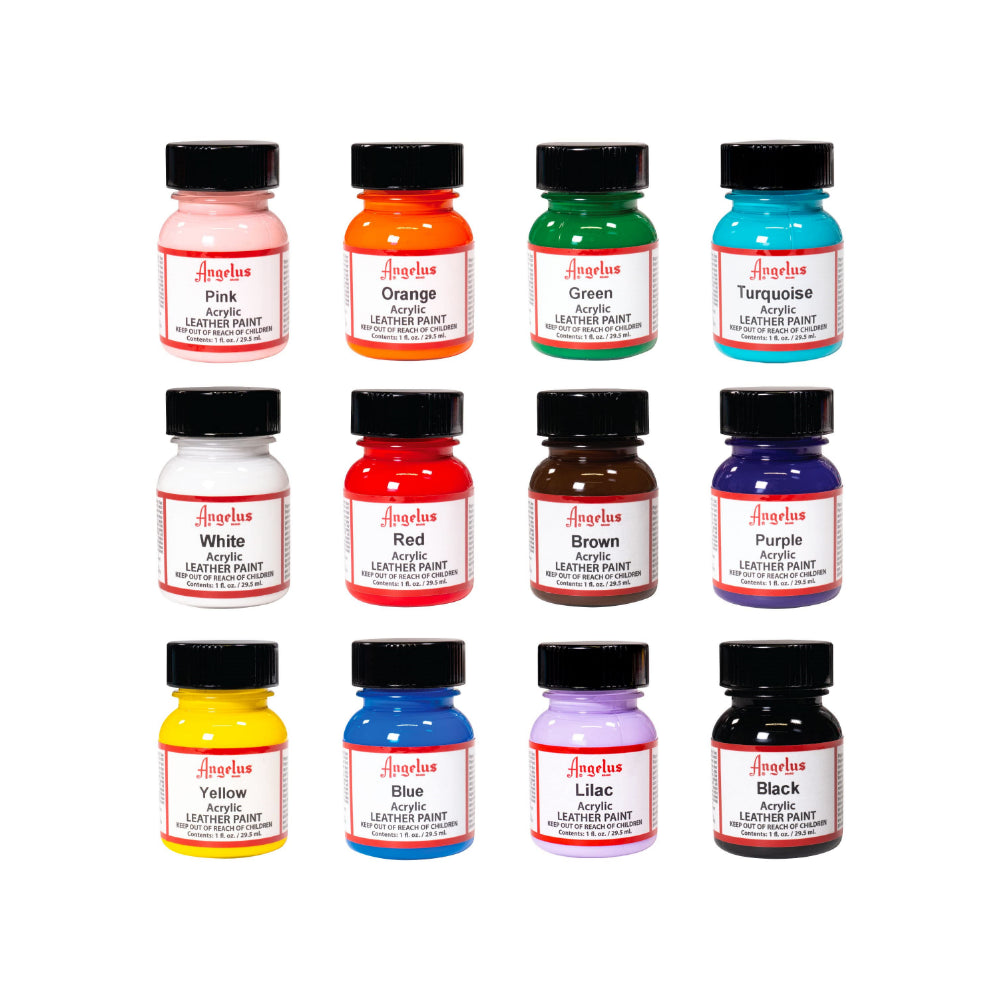 Angelus Best Seller Acrylic Paint Kit Box 12 Colours