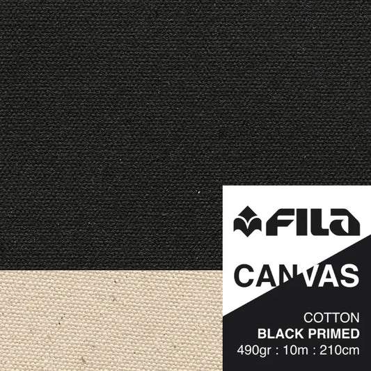 Indian Cotton Canvas Black Primed 2.1m 12oz