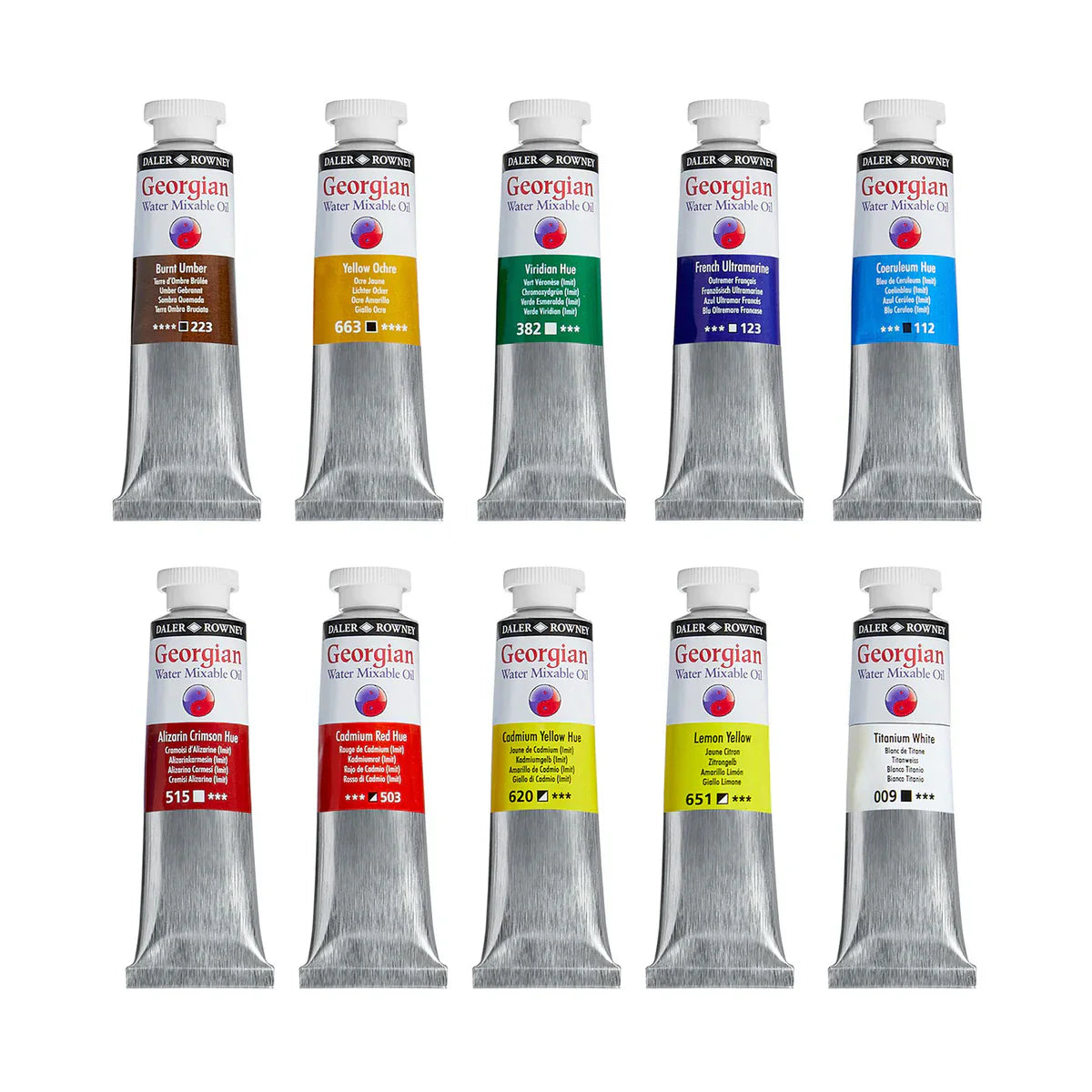 Daler Rowney Georgian Watermixable Oil Colour Set 10x22ml