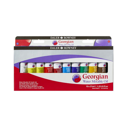 Daler Rowney Georgian Watermixable Oil Colour Set 10x37ml