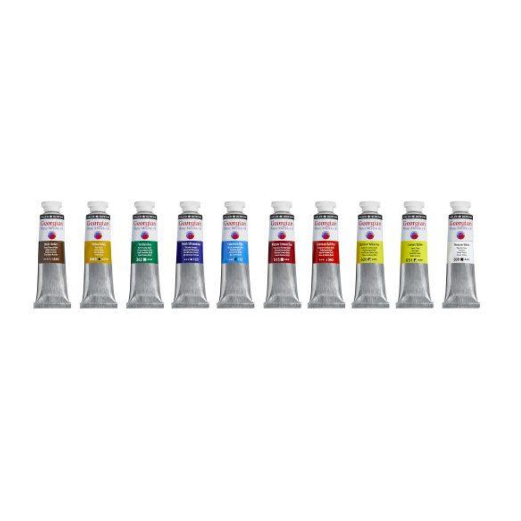 Daler Rowney Georgian Watermixable Oil Colour Set 10x37ml