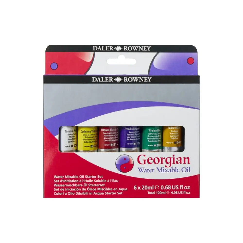 Daler Rowney Georgian Watermixable Oil Colour Set 6x20ml