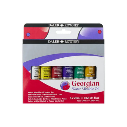 Daler Rowney Georgian Watermixable Oil Colour Set 6x20ml