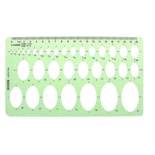 Green Ellipse Template Plastic