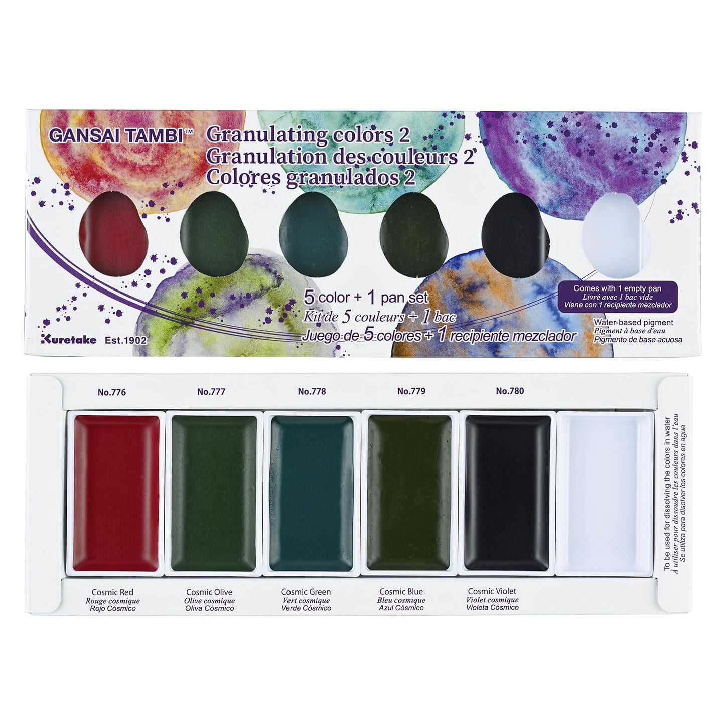 Kuretake Gansai Tambi Watercolour Palette - Granulating 2