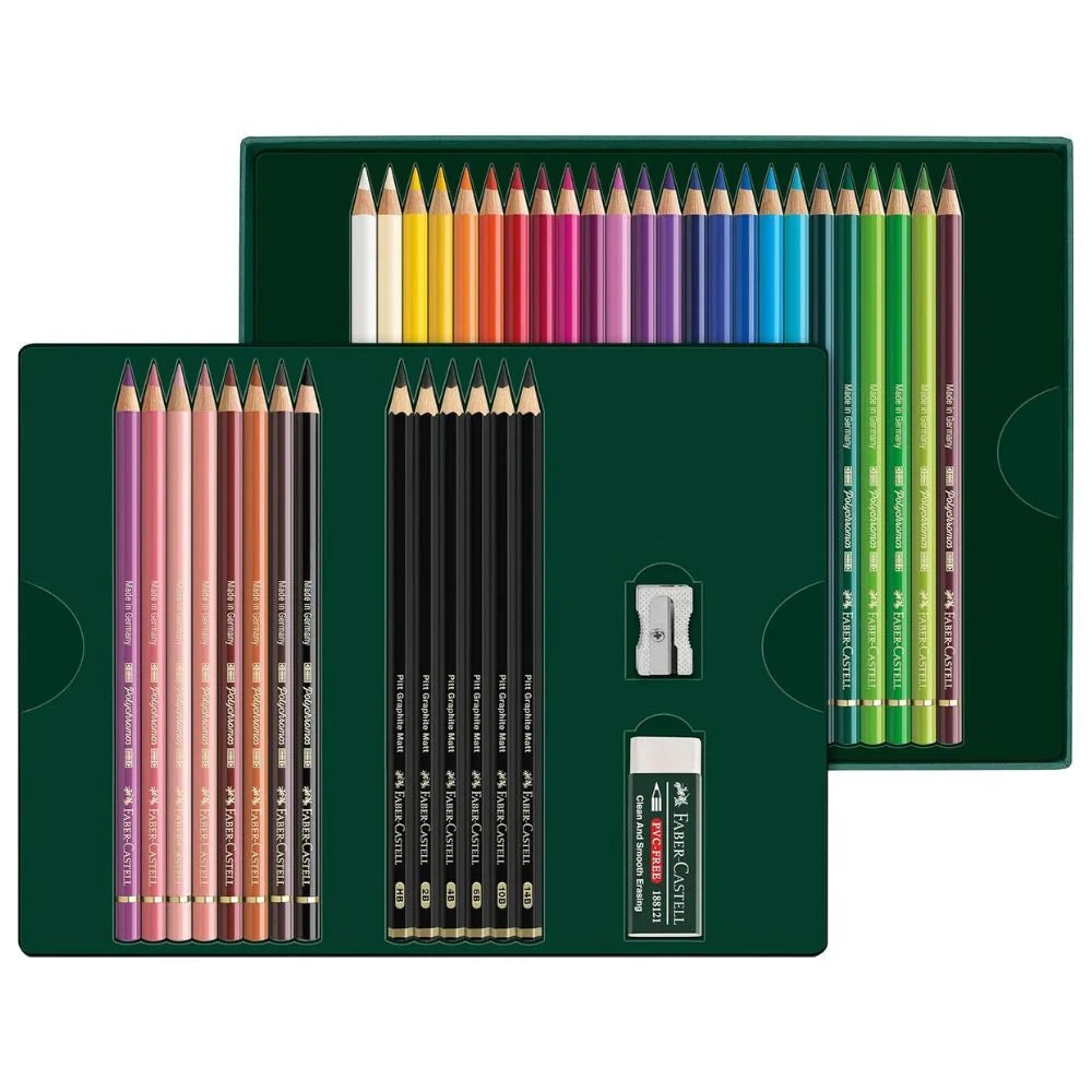 Faber Castell Polychromos & Pitt Graphite Matt gift set 40