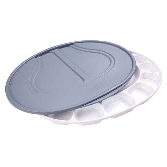 Mijello Airtight Grey Oval Palette 15 Well