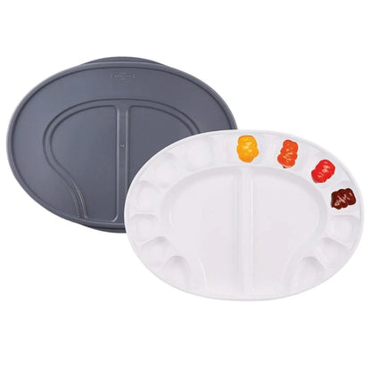 Mijello Airtight Grey Oval Palette 15 Well