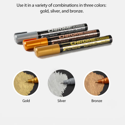 Mungyo Chrome Mirror Effect Markers