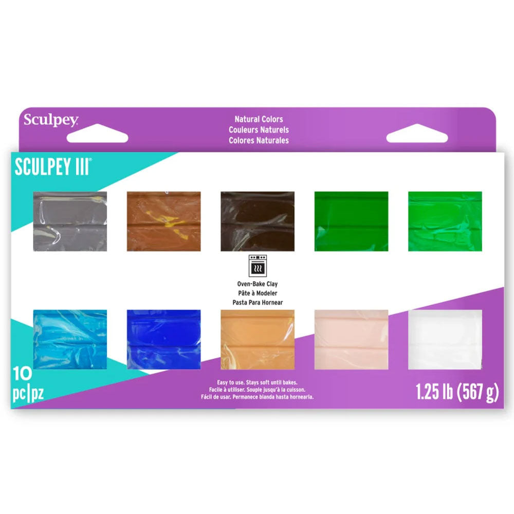 Sculpey III Natural Colours Multi-pack 10pk