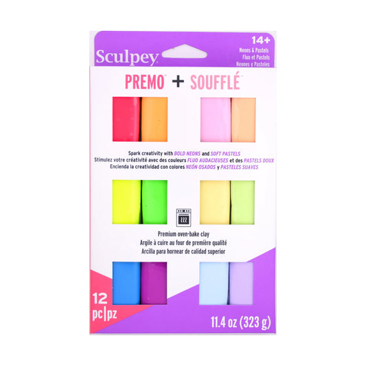 Sculpey Premo + Souffle 12pk Sampler Set