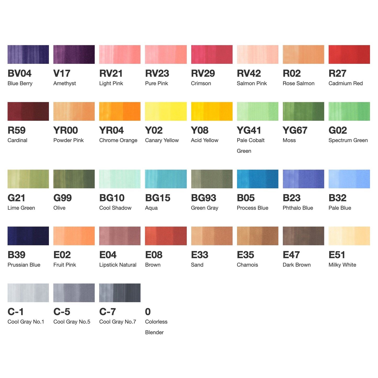 Copic Ciao Set 36B Assorted Colours