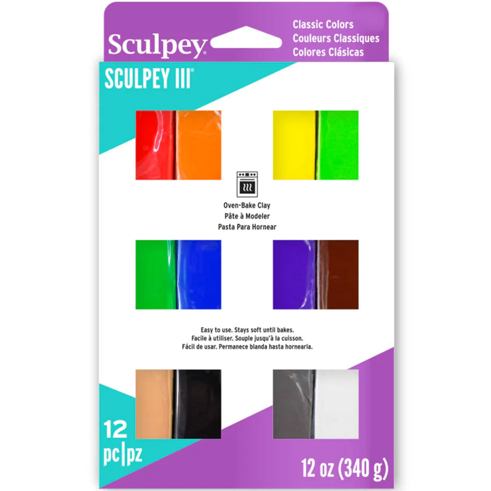 Sculpey III Classic Colours Multi-pack 12pk